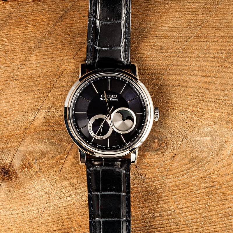 seiko moon phase spring drive, fantastisk rea Spara antal tillgängliga -  