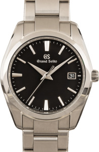 Pre-Owned Seiko Stainless Steel Black Dial