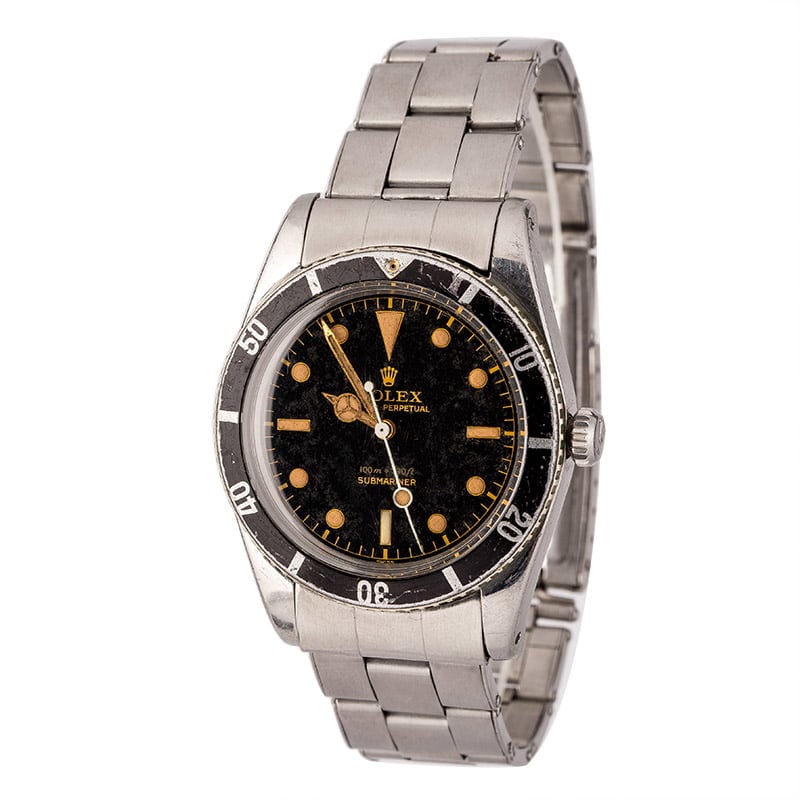 Vintage 1957 Rolex Submariner 6536 Gilt Dial