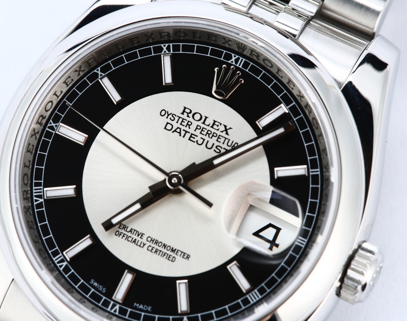 Rolex Datejust 116200 Silver and Black Tuxedo Dial