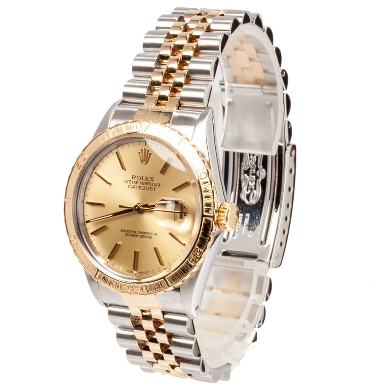 Pre Owned Rolex Thunderbird DateJust 16253 Stainless Steel and Yellow Gold
