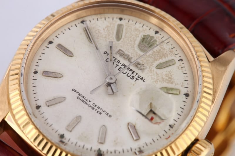 Men's Vintage Rolex DateJust 18kt Gold 6605