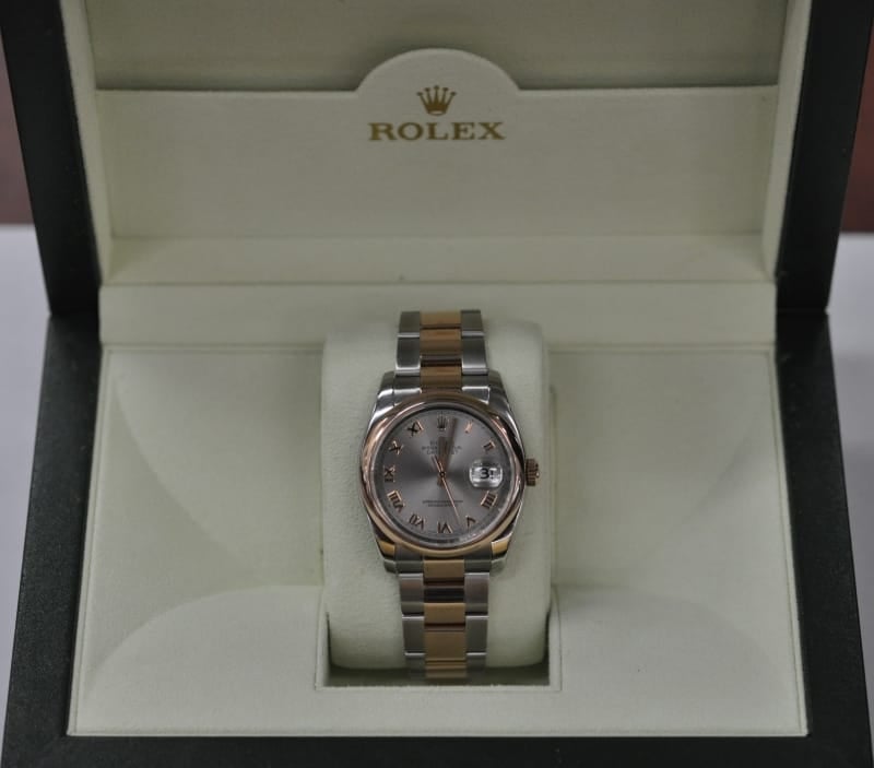 Pre-Owned Men's Rolex DateJust Watch Rose Gold 116201