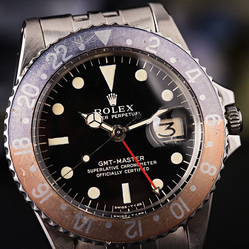 Vintage Rolex GMT-Master 1675 Glossy Gilt Dial