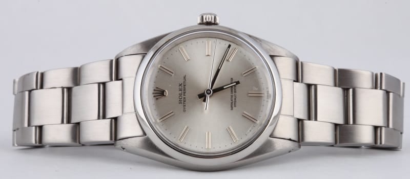 Pre Owned Rolex Oyster Stainless Steel With Silver Dial 1018
