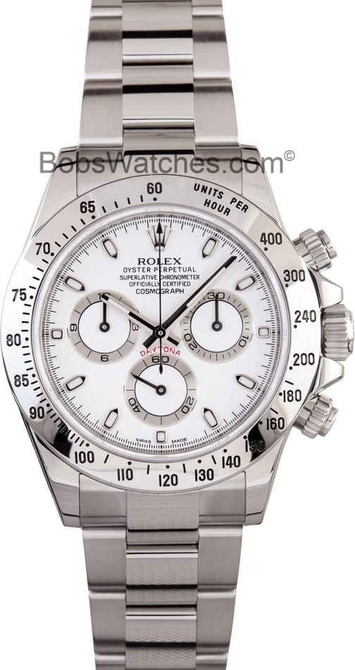 rolex daytona ss white