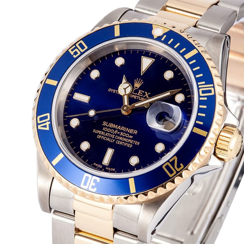 Used Rolex Submariner 16613 - Steel and Gold