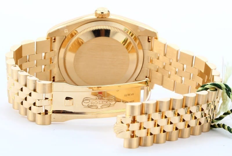 Rolex Datejust White Dial Automatic 18kt Yellow Gold Watch 116238WSJ