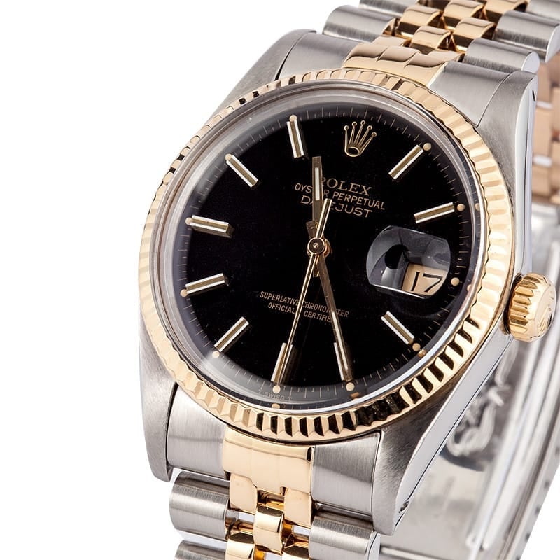 Men's Pre-Owned Rolex Oyster Perpetual DateJust Stainless Steel and Gold 16013