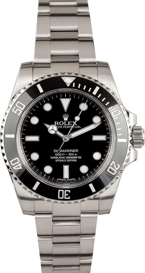 Rolex Submariner 114060 No Date Model with Factory Stickers