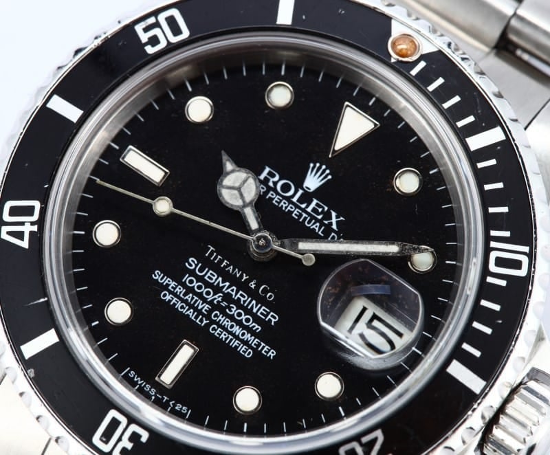 Black Rolex Submariner 16800 Mens