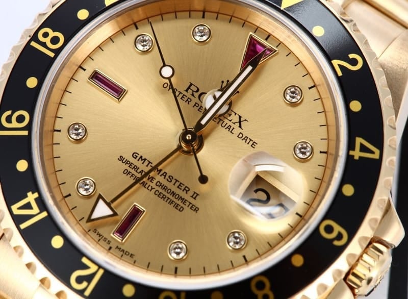 Rolex GMTMaster II 18K Serti Dial