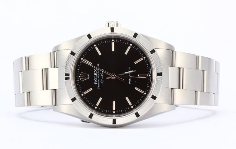 Pre Owned Rolex Air-King Stainless Steel Black Dial 14010M
