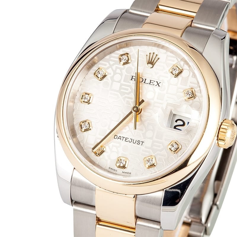 Rolex Datejust Watch 116203 Jubilee Diamond