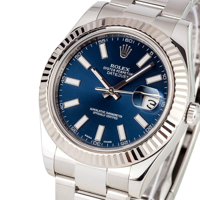 Rolex 41MM Datejust 116334 White Gold Bezel