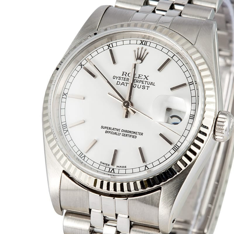 Rolex Datejust White Dial 16234