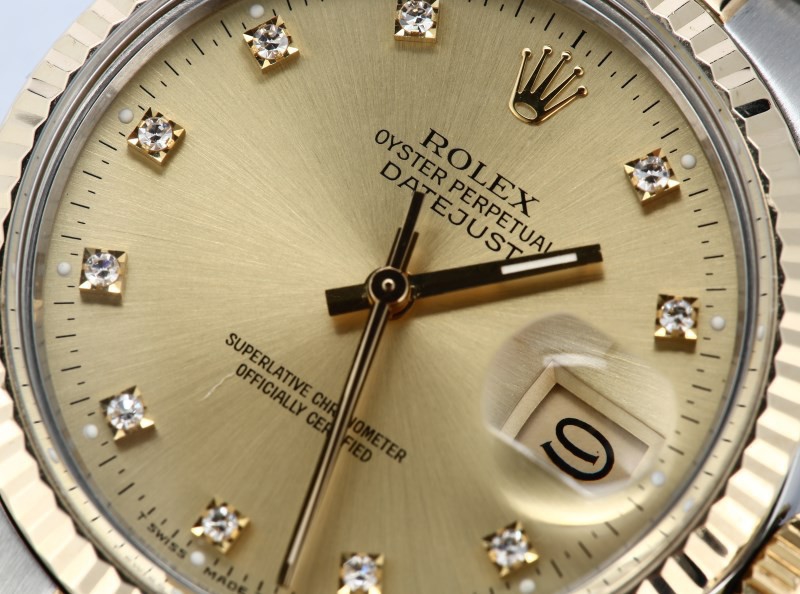 Rolex Datejust Stainless Steel and Gold 16013 Diamond