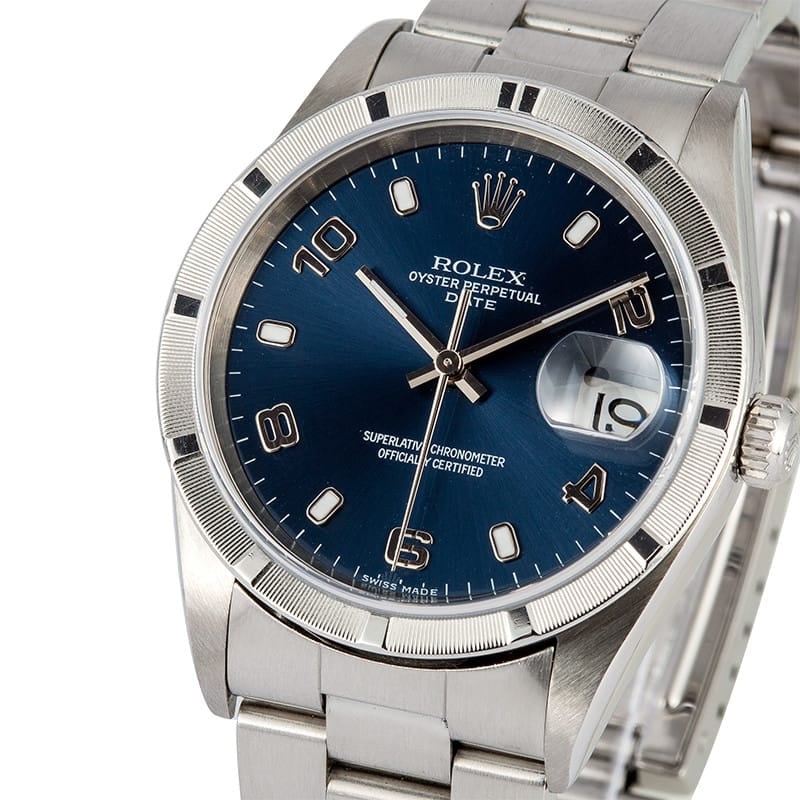 Rolex Date 15210 Blue Dial