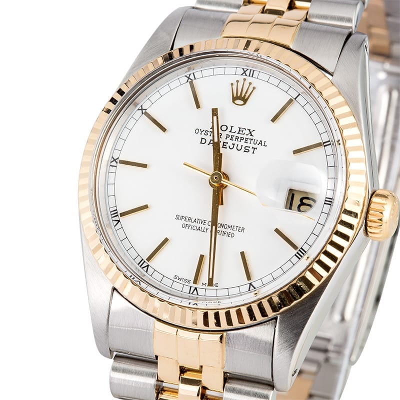 Rolex Datejust 16013 White Index Dial