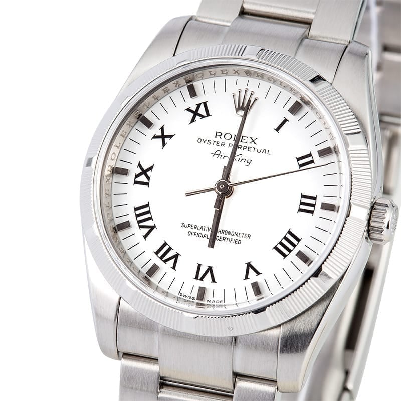 Air-King Rolex 114210 White Dial