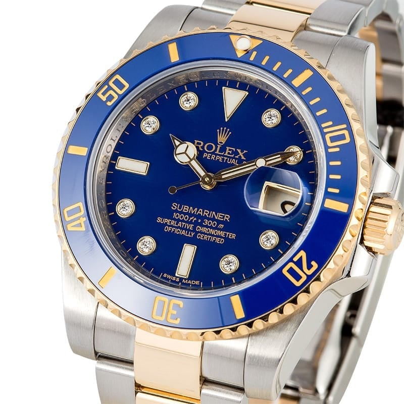 Rolex Submariner 116613 Blue Diamond Dial