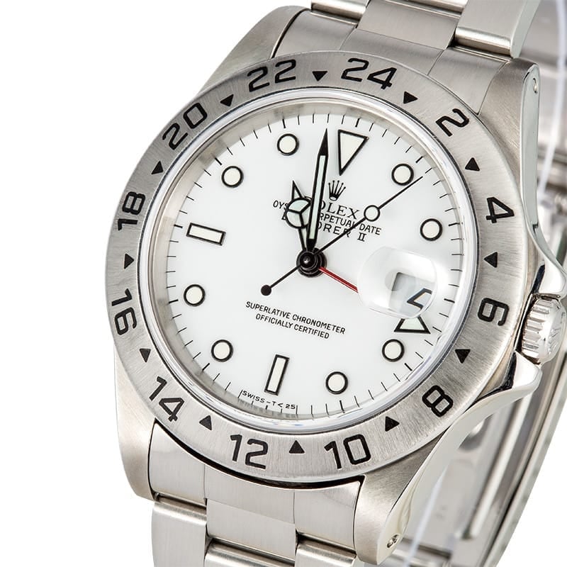Rolex Explorer II 16570 White Dial
