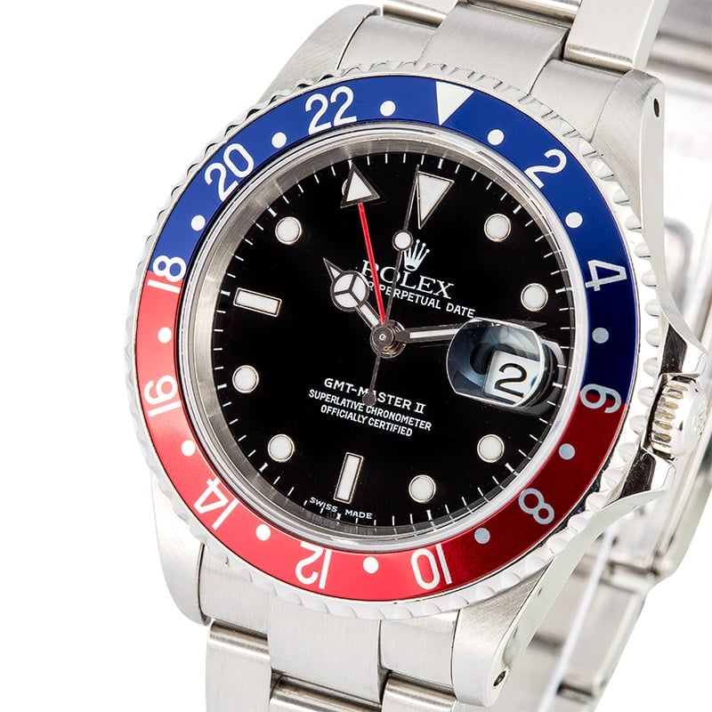 Rolex GMT Master II 16710 Pepsi Bezel 100% Authentic