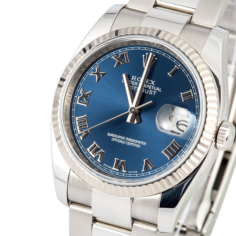 Rolex Datejust 116234 Blue Roman Dial