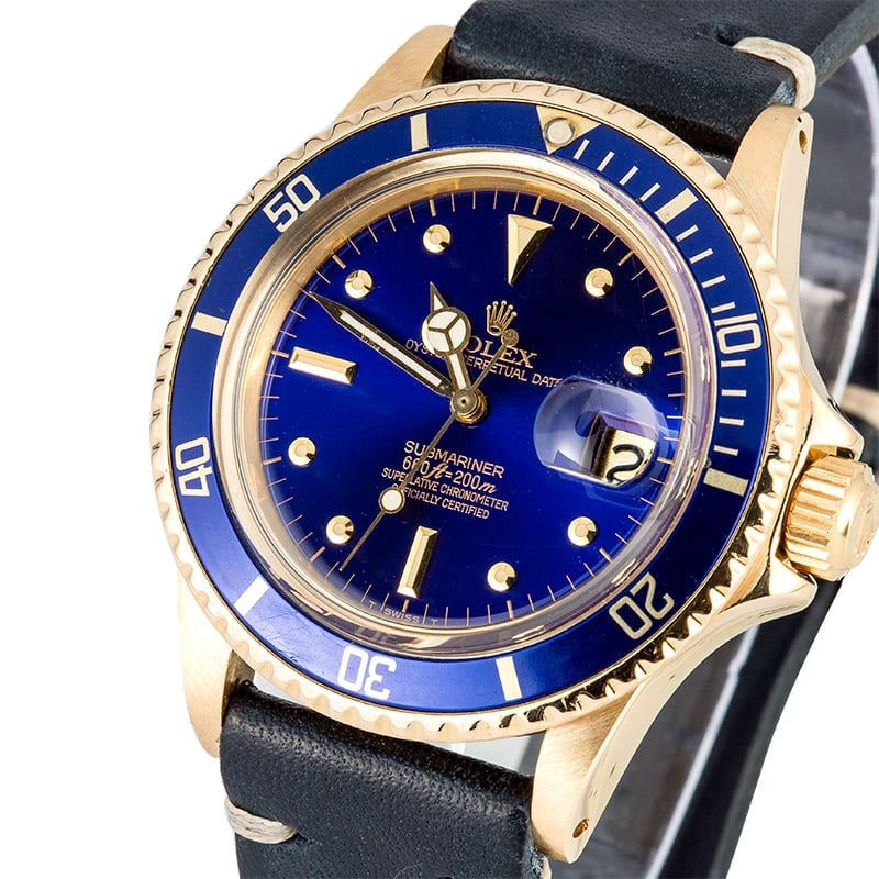 Vintage Rolex Submariner 1680 Yellow Gold