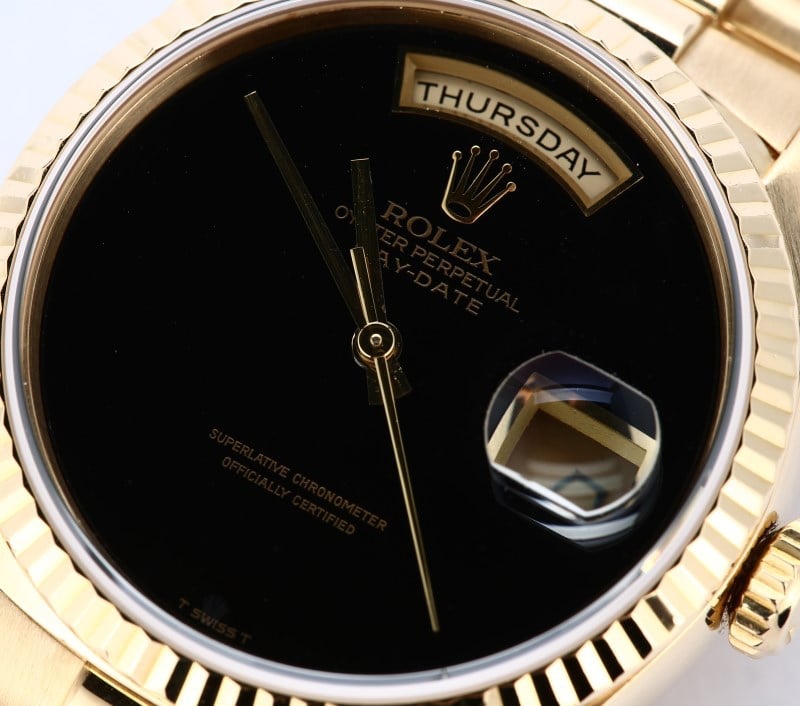 Rolex President 18238 Onyx Dial