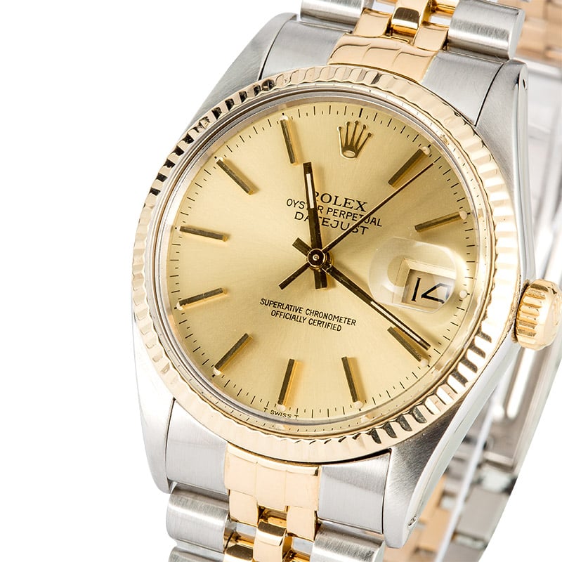 Rolex Datejust 16013 Champagne Dial Certified Pre-Owned