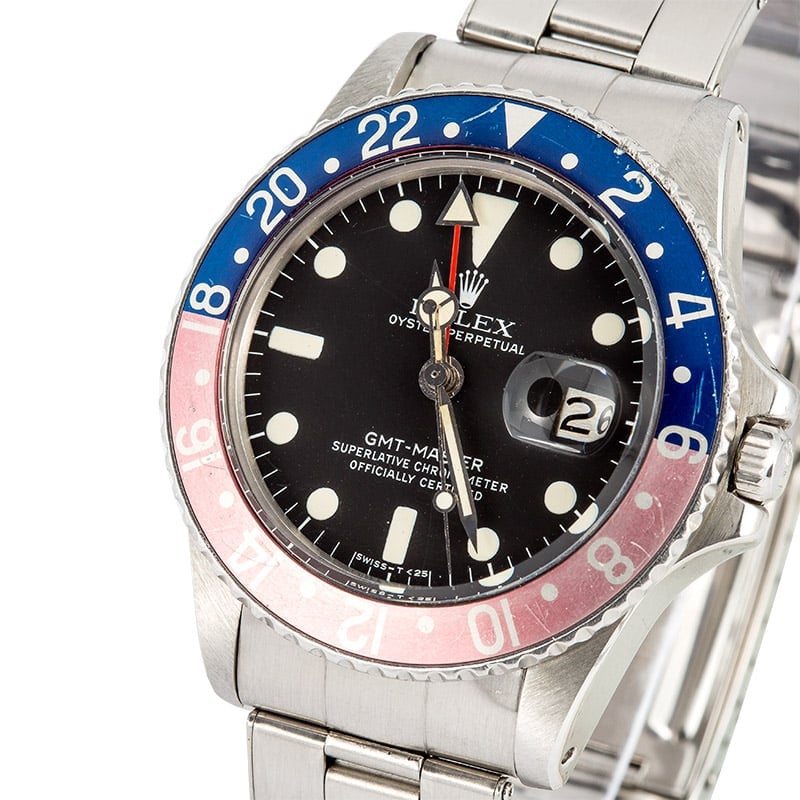 1977 Rolex Vintage GMT 1675 Faded Pepsi