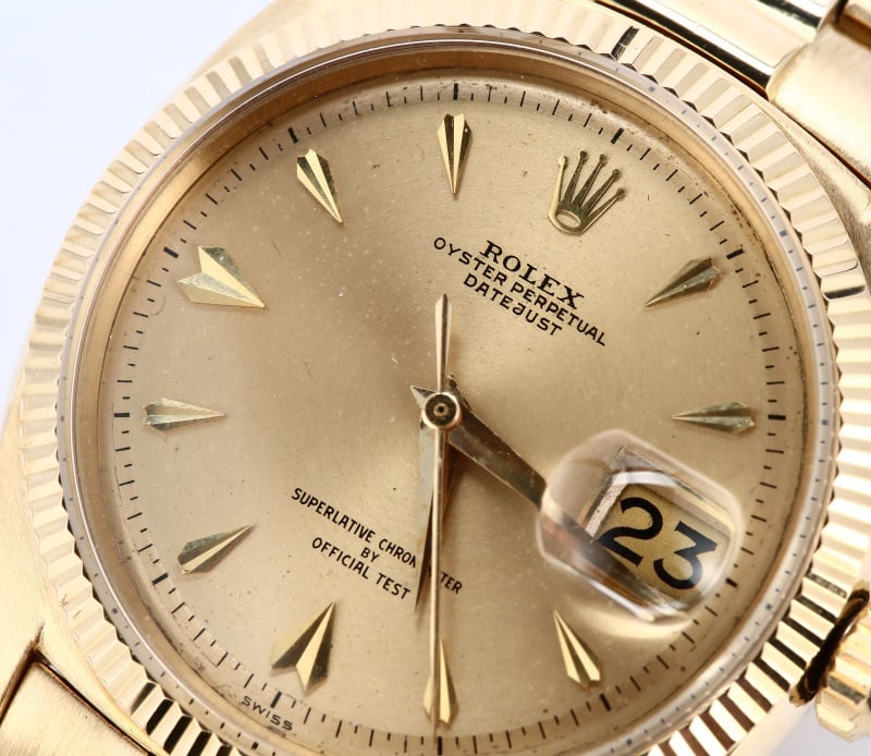 Vintage Rolex Gold Datejust 6605