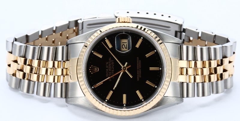 Rolex Datejust 16233 Black Dial 100% Authentic