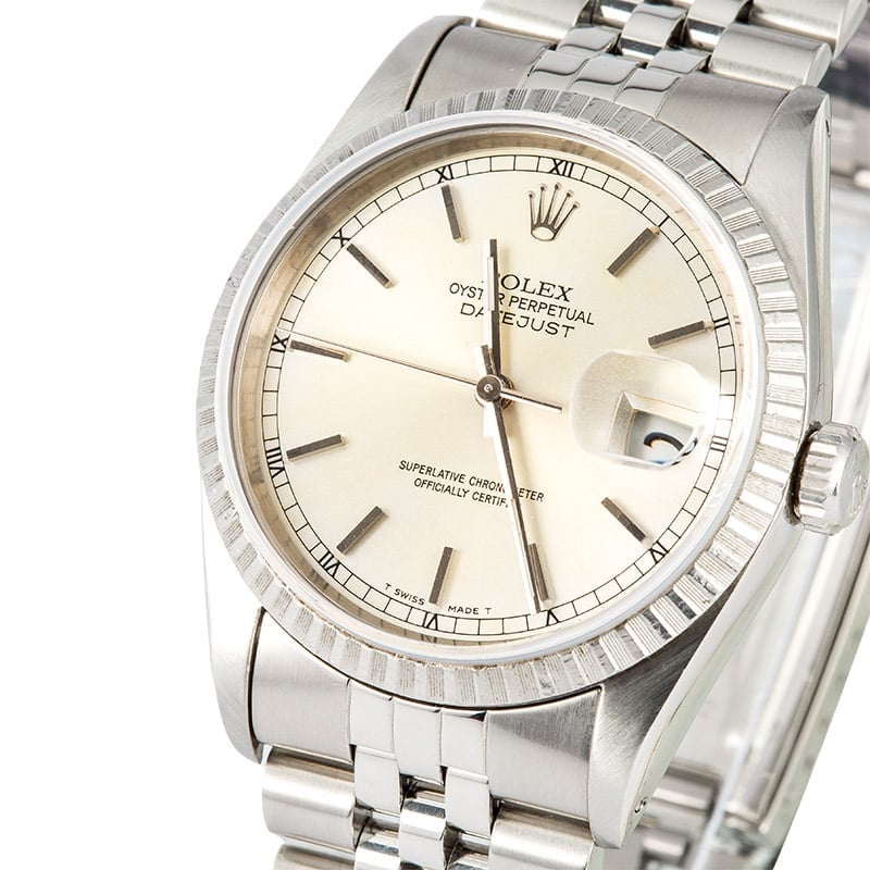 Rolex Datejust 16220 Stainless Steel Bezel