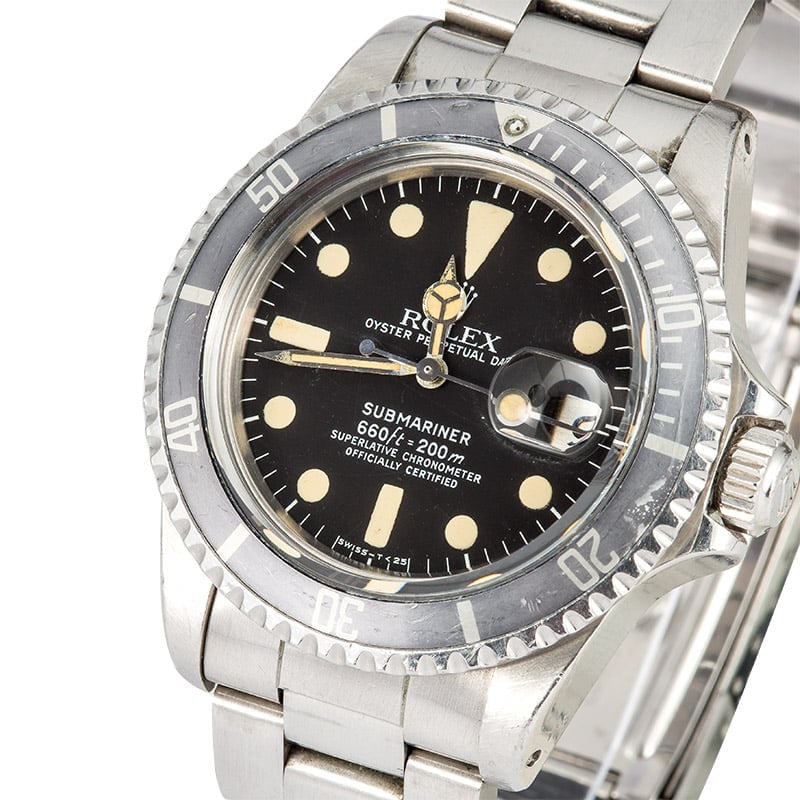 Unpolished Vintage Rolex Submariner 1680 Ghost Bezel