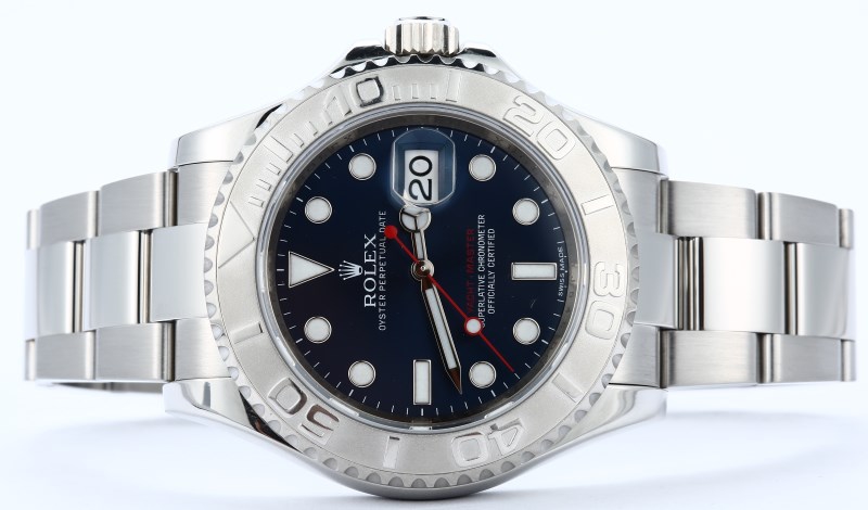 Rolex Yacht-Master Blue 116622 Platinum Bezel