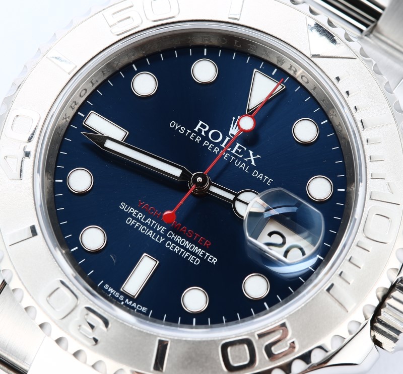 Rolex Yacht-Master Blue 116622 Platinum Bezel