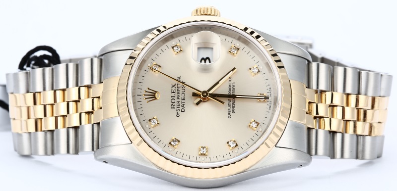 Rolex Datejust 16233 Silver Diamond