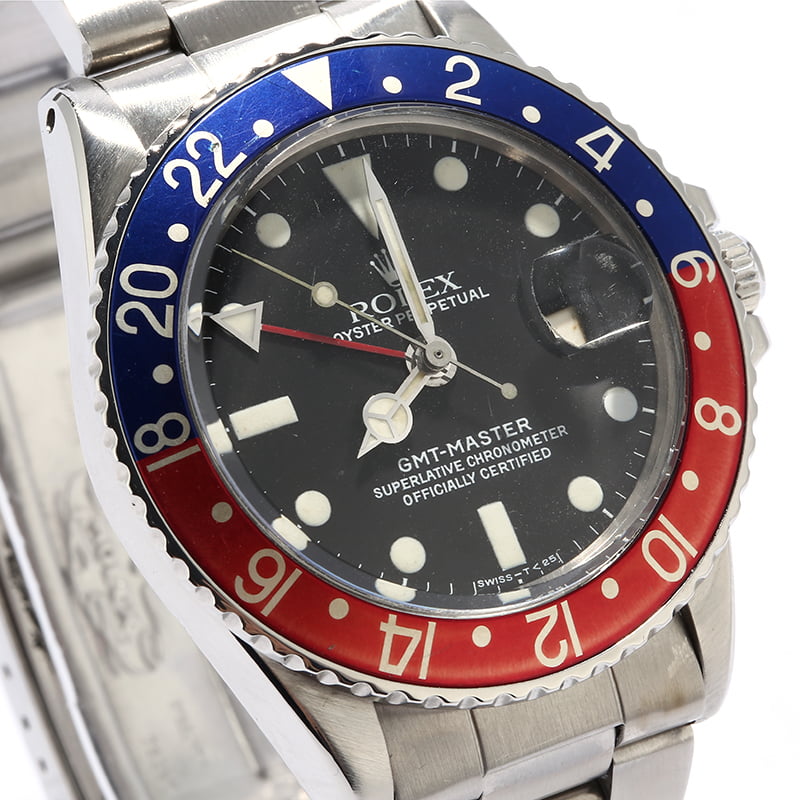 Vintage 1970 Rolex GMT-Master 1675 with Pepsi Insert