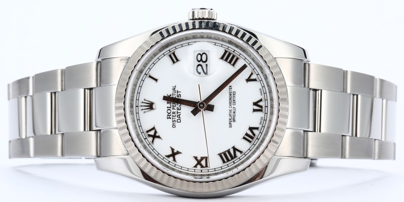 Rolex Datejust 116234 White Roman Oyster