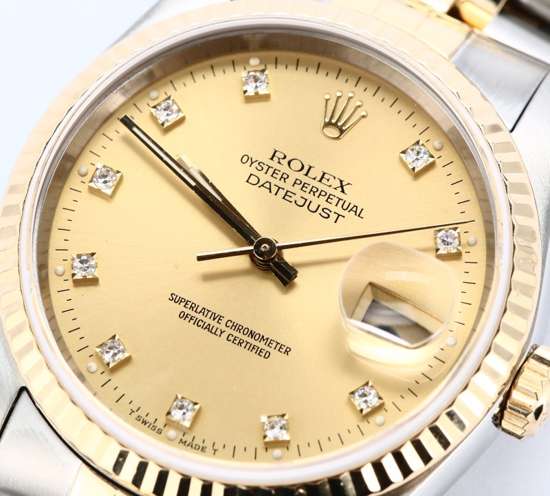 Datejust Rolex 16233 Champagne Diamond Dial