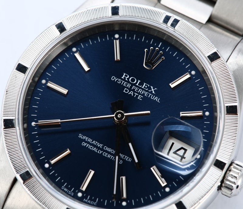 Rolex Date Stainless 15210 Blue Index Dial