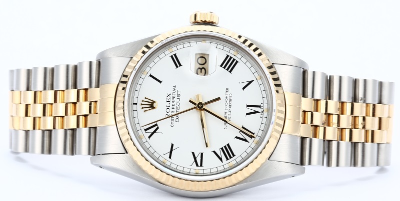 Datejust Rolex 16013 White Roman Dial