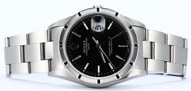 Rolex Date 15210 Black Index Dial