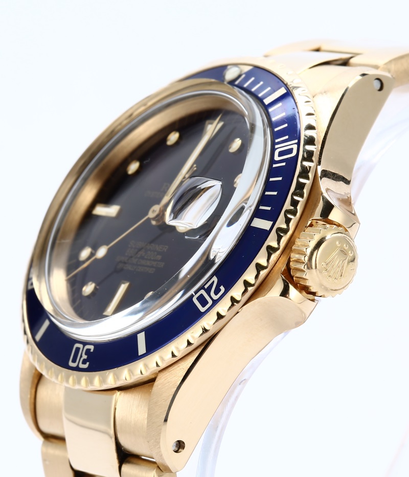 Rolex Vintage Gold Submariner 1680 Blue