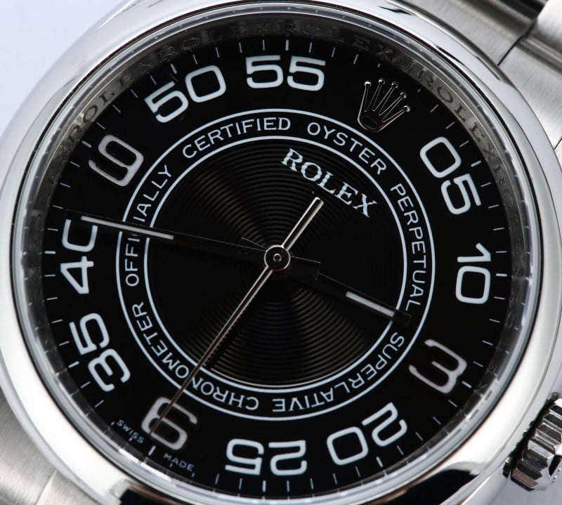 Rolex Oyster Perpetual 116000 Black Concentric Dial