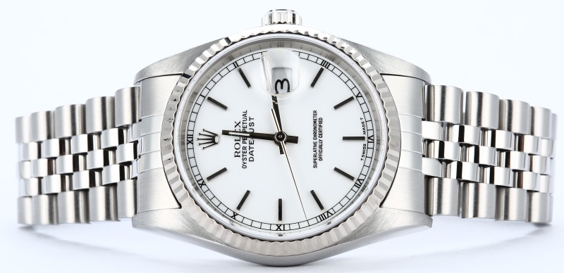 Rolex Steel Datejust 16234 White Dial