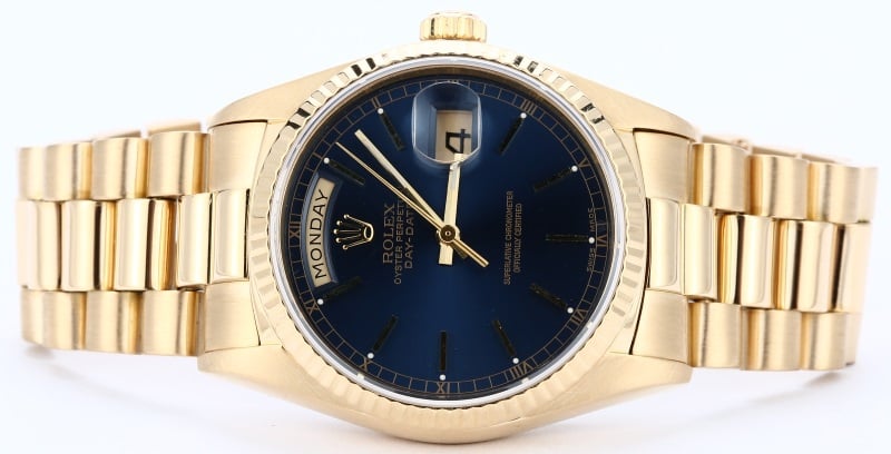 Rolex Day-Date Presidential 18038 Blue Dial