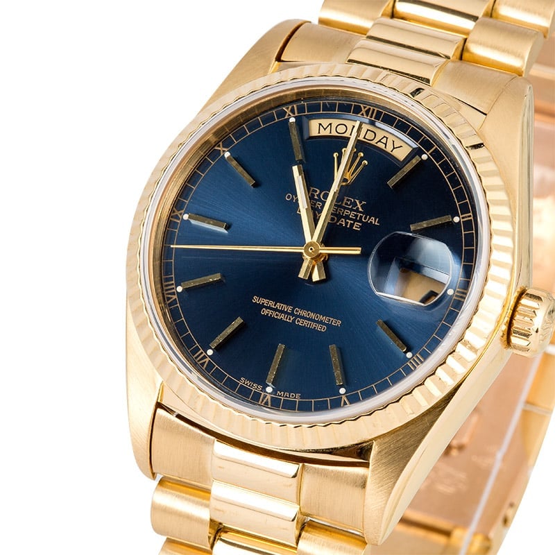 Rolex Day-Date Presidential 18038 Blue Dial